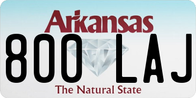 AR license plate 800LAJ