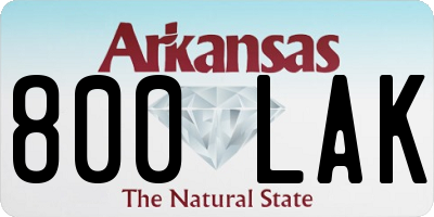 AR license plate 800LAK
