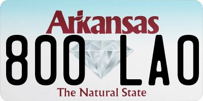 AR license plate 800LAO