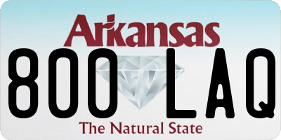 AR license plate 800LAQ
