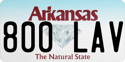 AR license plate 800LAV