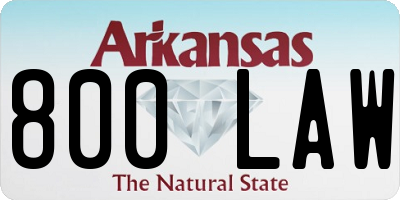 AR license plate 800LAW