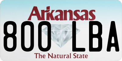 AR license plate 800LBA