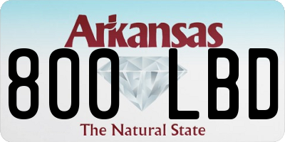 AR license plate 800LBD