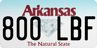 AR license plate 800LBF