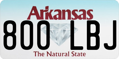 AR license plate 800LBJ