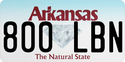 AR license plate 800LBN