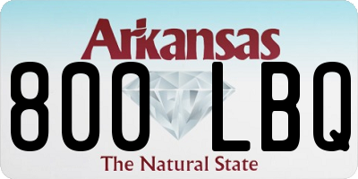 AR license plate 800LBQ