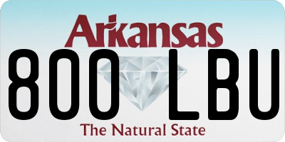 AR license plate 800LBU