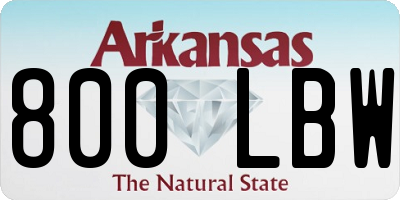 AR license plate 800LBW