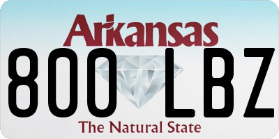 AR license plate 800LBZ