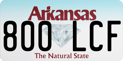 AR license plate 800LCF