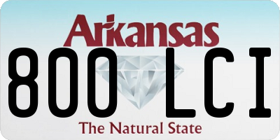 AR license plate 800LCI