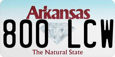 AR license plate 800LCW