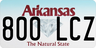 AR license plate 800LCZ