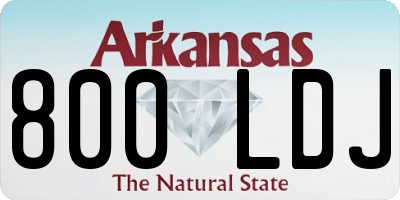 AR license plate 800LDJ