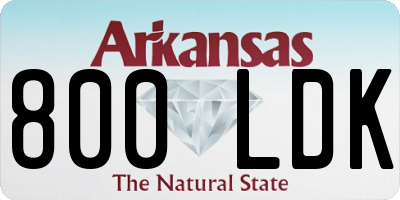 AR license plate 800LDK