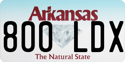 AR license plate 800LDX