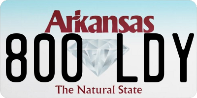 AR license plate 800LDY