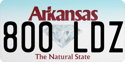 AR license plate 800LDZ