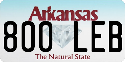 AR license plate 800LEB