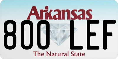 AR license plate 800LEF