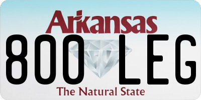 AR license plate 800LEG
