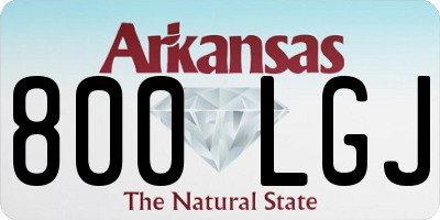 AR license plate 800LGJ