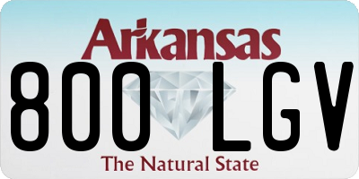AR license plate 800LGV