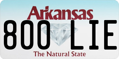 AR license plate 800LIE
