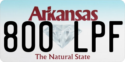 AR license plate 800LPF