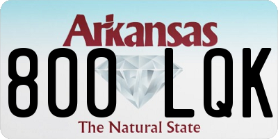 AR license plate 800LQK