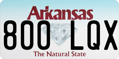 AR license plate 800LQX