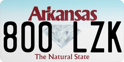 AR license plate 800LZK