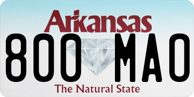 AR license plate 800MAO