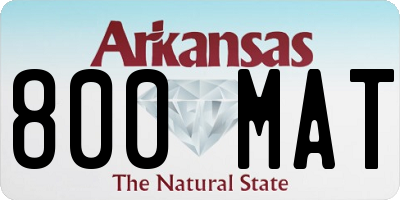 AR license plate 800MAT