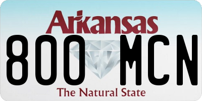AR license plate 800MCN