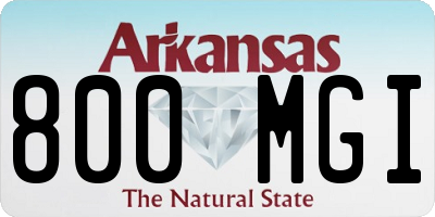 AR license plate 800MGI