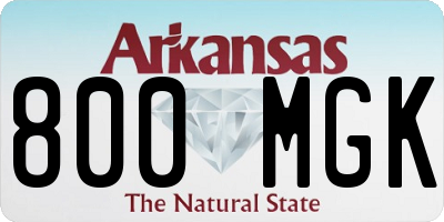 AR license plate 800MGK