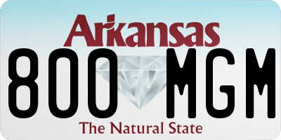 AR license plate 800MGM
