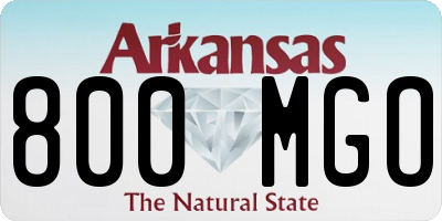 AR license plate 800MGO