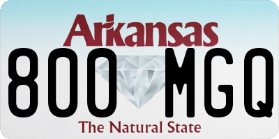 AR license plate 800MGQ