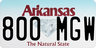 AR license plate 800MGW