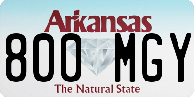 AR license plate 800MGY
