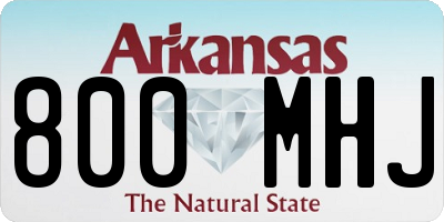 AR license plate 800MHJ
