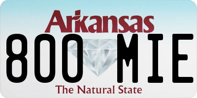AR license plate 800MIE