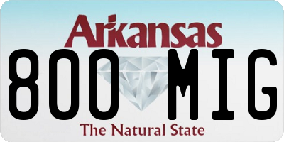 AR license plate 800MIG