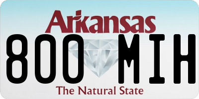 AR license plate 800MIH