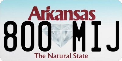 AR license plate 800MIJ