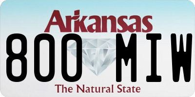 AR license plate 800MIW
